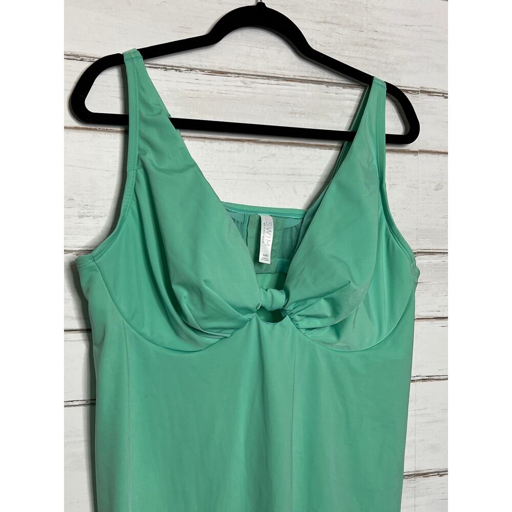 Cacique Swim Mint Green Underwire Tankini Top 42DD Plus Size Supportive Swimwear - Picture 8 of 8